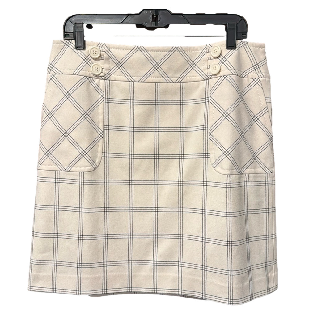 Loft Large Checked Skirt With Pockets